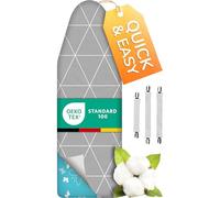 smart&gentle Funda Tabla de Planchar Super Suaves, Ajustable, refleja el Calor y el Vapor, para Tablas de Planchar de hasta 120x40 cm