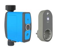 Smart Home Enchufe inteligente y Controlador de riego (Gris, Plástico, IP54, Colocar)