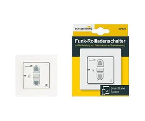 Smart Home Interruptor de recepción por radio (80 x 80 x 40 mm, Blanco, Montaje enrasado)