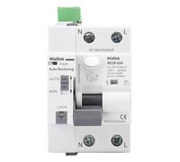 Smart-Home Interruptor Diferencial con Rearme Automático 2P monofásico 63A 30mA Tipo A & AC - 10kA - Auto/Manual/Bloqueo - 3 módulos - RCCB según EN 61008-1