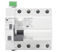 Smart-Home Interruptor Diferencial con Rearme Automático 4P trifásico 63A 30mA Tipo A & AC - 10kA - Auto/Manual/Bloqueo - 5 módulos - RCCB según EN 61008-1