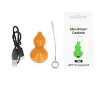 Smart Huella de huellas de huellas USB USB recargable con bloqueo electrónico de huellas dactilares para la puerta para la puerta del gabinete Mochila mochila ABS Bail de cable de (Amarillo)
