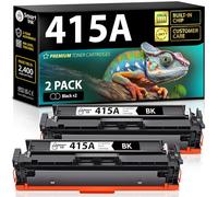 Smart Ink 415A 415 - Tóner Compatible con Chip para HP 415A 415 A 415X (2 Unidades, Negro) como Repuesto para LaserJet Pro MFP M479fdw M479fdn M479fdw M454dw M454dn (W2030A W2031A W2032A W2033A)