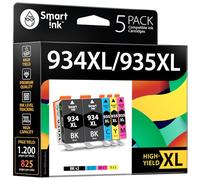 Smart Ink Cartucho de tinta compatible para HP 934XL 935 935XL 934 XL para Officejet Pro 6230 6830 6835 Officejet 6220 6812 6815 6820 (2BK & C/M/Y 5 unidades combinadas)