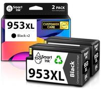 Smart Ink Cartucho de tinta de repuesto compatible con HP 953XL 953 XL 2 Multipack (2 negros XL) con tecnología avanzada de chip para usar con impresoras HP Officejet Pro 7720 7730 7740 8710 8715 8720