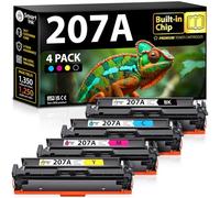 Smart Ink Compatible Toner con Chip para HP 207A 207X (Negro, Cian, Magenta y Amarillo) Compatible con Color Laserjet Pro MFP M282nw M283cdw M283fdn M283fdw Color Laserjet Pro M255dw M255nw