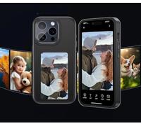 Smart Ink Phone Case für iPhone, 2024 Upgrade(HD) AIPhone Case,Personalizate,NFC Transfer unterstützt DIY Bild/Foto/Textananzeige auf Der Telefonhülle (Schwarz, für iPhone 15 Pro)