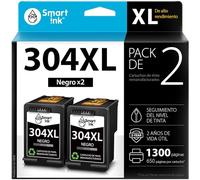 Smart Ink Remanufacturado Cartuchos de Tinta Compatible del para HP 304XL 304 XL (2 Negro) para Impresora HP Envy 5010 5030 5000 Deskjet 2630 2632 3720 3700 2634 2600 2620 2633