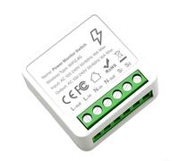 Smart - Interruptor WiFi de 16 A con contador de electricidad, módulo WiFi empotrado para Alexa y para Yandex, medición de consumo de energía, control remoto por aplicación, horario, control por voz