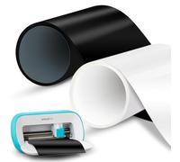 Smart Iron On for Cricut Joy, 2 rollos de lámina para plóter textil blanco y negro, 14 x 200 cm, Smart Heat Transfer Vinilo, Flexfolie Plotter Textiles para planchar para manualidades, camisetas