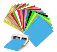 Smart Iron on para Cricut Joy Xtra, 18 láminas textil, lámina flexible autoadhesiva permanente, vinilo manualidades, camisetas, 30,5 x 24