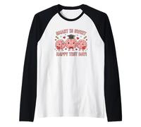 Smart Is Sweet Academic Valentine Test Day Camiseta Manga Raglan