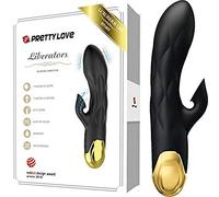 Pretty Love Vibrador de Lujo Bañado en Oro Recargable Negro 1ud