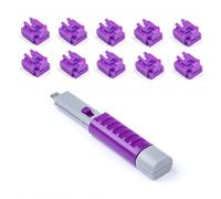 Smart Keeper Pack 10 Bloqueos para Puertos RJ45 + Llave de Seguridad Lila