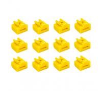 Smart Keeper Pack 12 Bloqueos para Puertos RJ45 Amarillo