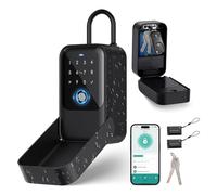 Smart Key Lock Box, Bluetooth Lock Box con huella dactilar, código de acceso, tarjeta de acceso, llave manual y control de aplicación, huella dactilar