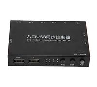 Smart KVM Switch, USB KVM Switch, USB Synchronizer, 8 Puertos USB2.0 Full Speed Plug and Play Metal Case USB Synchronizer para ordenador de ratón de teclado