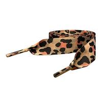 Smart Laces Cordones planos y My Ribbon con estampado animal de leopardo de nieve, cordones de repuesto ideales para entrenadores, adultos o niños, Cinta con estampado de leopardo, 120