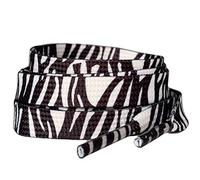Smart Laces Cordones planos y My Ribbon con estampado animal de leopardo de nieve, cordones de repuesto ideales para entrenadores, adultos o niños, cebra, 120