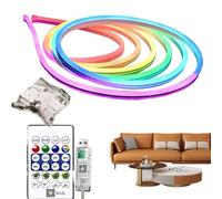 Smart Light Strip - App Controlled RGB Color Changing Neon Lights, Regulable Flexible Indoor Light Strip For Bedroom Kitchen Living Room Under Gabinete Decor, Voice Control Compatible Lighting, 200 cm