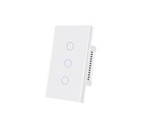 Interruptor inteligente Tuya TS02-EU-W3 con wifi de 3 canales (blanco) - AVATTO