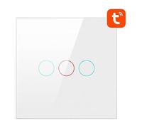Smart Light Switch ZigBee Avatto LZTS02-EU-W3 3 Way No Neutral TUYA (white)