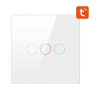 Interruptor inteligente ZigBee Tuya ZTS02-EU-W3 de 3 canales (blanco) - AVATTO