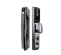 Smart Lock 3D Reconocimiento facial Cámara digital Huella dactilar Tarjeta WiFi inteligente Tuya Clave Contraseña Cerradura electrónica de puerta (Color: Negro pistola)