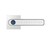 Smart Lock App Control biométrico Contraseña de huellas digitales Palanza la palanca del hogar Mango bloqueo puerta electrónica for el en casa,Vida inteligente(APP Silver)