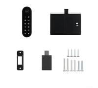 Smart Lock Electrónico con Pantalla Táctil para Archivador y Perchero, Retroiluminación de 12 Teclas, 1-10 Dígitos para Contraseña, Modo Dual, Bloqueo Automático, Aleación de Zinc, USB-C (Vertical)