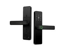 Smart Lock, huella digital biométrica Cerradura de puerta Negro Aplicación de bloqueo inteligente Desbloqueo remoto Llave (Negro 22x235 (5572))