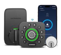 Smart Lock U-Bolt Pro, cerradura de puerta de entrada sin llave 7 en 1 con control de aplicación, teclado antiespía, bloqueo automático, puerta delantera de cerrojo inteligente, impermeable IP65