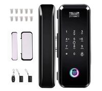 Smart Locks - Cerradura de puerta de entrada sin llave con huella dactilar con teclado táctil y asa, cerradura electrónica segura para puerta delantera, diseño delgado y moderno para el hogar y la
