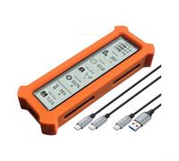 Smart M.2 NVMe SSD, USB 3.2 para Gen2 10Gbps con monitoreo de salud en tiempo real, carcasa de disco duro externo PCI-E (naranja)