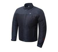 SMART MAN | Chaqueta Moto Hombre Resistente al Calor de Verano con Protectores Desmontables | Homologada, Negro, 5XL