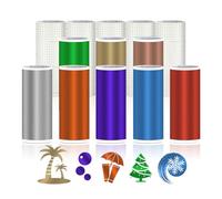 Smart Matte Metallic Vinyl 8 Colores Smart Vinilo Permanente para Cricut Joy con 5 láminas de transferencia de 14 x 30,5 cm Desmontables Vinilo Adhesivo Permanente Mate Metálico Cromo Vinilos para