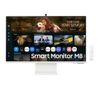 Smart Monitor Samsung M8 M80F S32FM801UU 32'/ 4K/ Multimedia/ Regulable en altura/ Smart TV/ Webcam/ Blanco