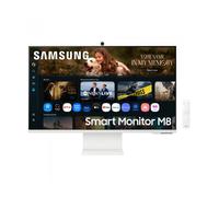 Smart Monitor Samsung M8 M80F S32FM801UU 32'/ 4K/ Multimedia/ Regulable en altura/ Smart TV/ Webcam/ Blanco