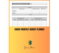 Smart Monthly Budget Planner: Subtitle: Track Your Income, Expenses, and Savings - Stay on Top of Your Finances All Year