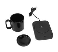 Smart Mug Warmer Copa eléctrica Base de calefacción Función de memoria impermeable USB USB para casa para la oficina (Negro)