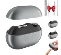 Smart Nail Clipper, 3-in-1 Multi-Functional Smart Nail Clipper, Cut and Polish Nails in One Piece, Nails Trimmer Polisher with LED Light & Clip Storage for Adults Seniors (Black)