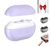 Smart Nail Clipper, 3-in-1 Multi-Functional Smart Nail Clipper, Cut and Polish Nails in One Piece, Nails Trimmer Polisher with LED Light & Clip Storage for Adults Seniors (Purple)