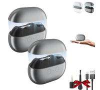 Smart Nail Clipper, Electric Nail Clipper with Polishing, 3-in-1 Automatic Nails Trimmer, Two Grinding Head, with LED Light, Nails Scraps Storage and Polishing (Gray*2)