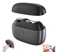 Smart Nail Clippers, Electric Nail Clipper & Polisher with LED Light & Storage Box, Safe Toe Automatic Fingernail Trimmer for Seniors, Adults, Kids, Baby (B-black)