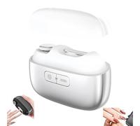 Smart Nail Clippers, Electric Nail Clipper & Polisher with LED Light & Storage Box, Safe Toe Automatic Fingernail Trimmer for Seniors, Adults, Kids, Baby (B-white)