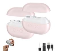 Smart Nail Clippers, Electric Nail Clipper & Polisher with LED Light & Storage Box, Safe Toe Automatic Fingernail Trimmer for Seniors, Adults, Kids, Baby (A-2pcs Pink)