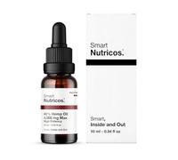 Smart Nutricos - Aceite de Semilla de Cáñamo Max 40% + Escualeno - 10 ml - Base de Coco y Semilla de Cáñamo Ecológico - Prensado en Frío - Sin Aditivos - 100% Vegetal - Certificado Ecológico UE