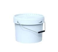 Smart Pack® - Cubo con tapa de 14 l, cubo de plástico con mango de metal, recipiente de almacenamiento, cubo de pintura vacío, cubo hermético (1 x 14 L)