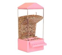Smart Parakeet Food Dispenser, Large Capacity Bird Food Container, Anti-Spill Design, Clear Viewing Window, Ideal for Backyard, Cage, Cockatiel, Finch, Squirrel Feeding, 21x9x7.5cm