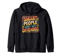Smart People Don't Get Offended Inteligencia |- Sudadera con Capucha